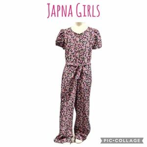 Japna Girls short sleeve floral jumpsuit size 10
